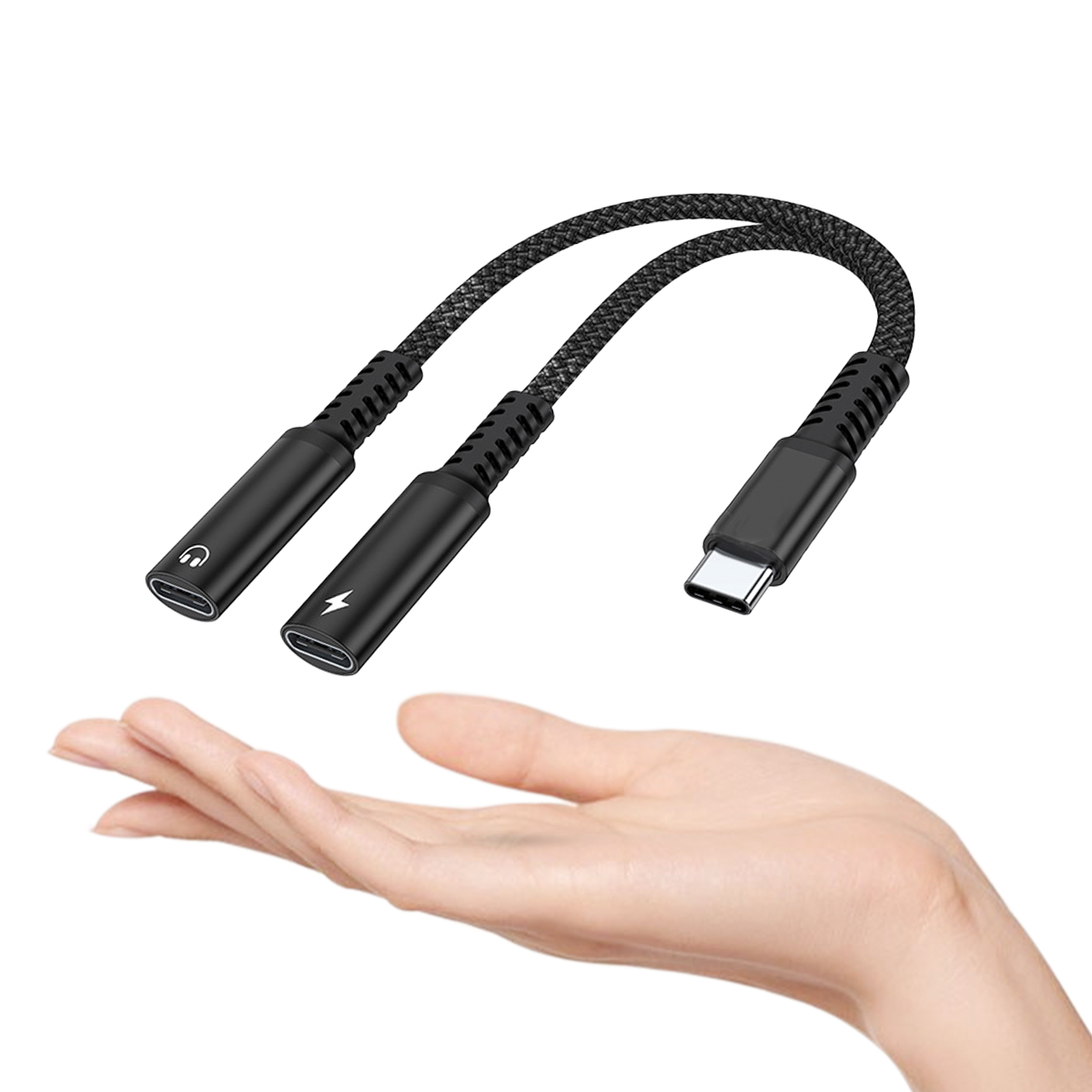 Earphone Splitter Jack - Adaptador de Audio 2 en 1