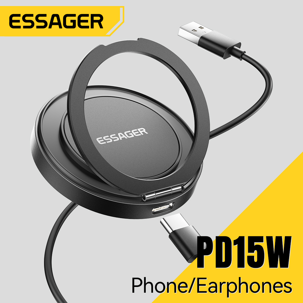 Usb C Earphone - Essager-cargador inalámbrico magnético de 15W con