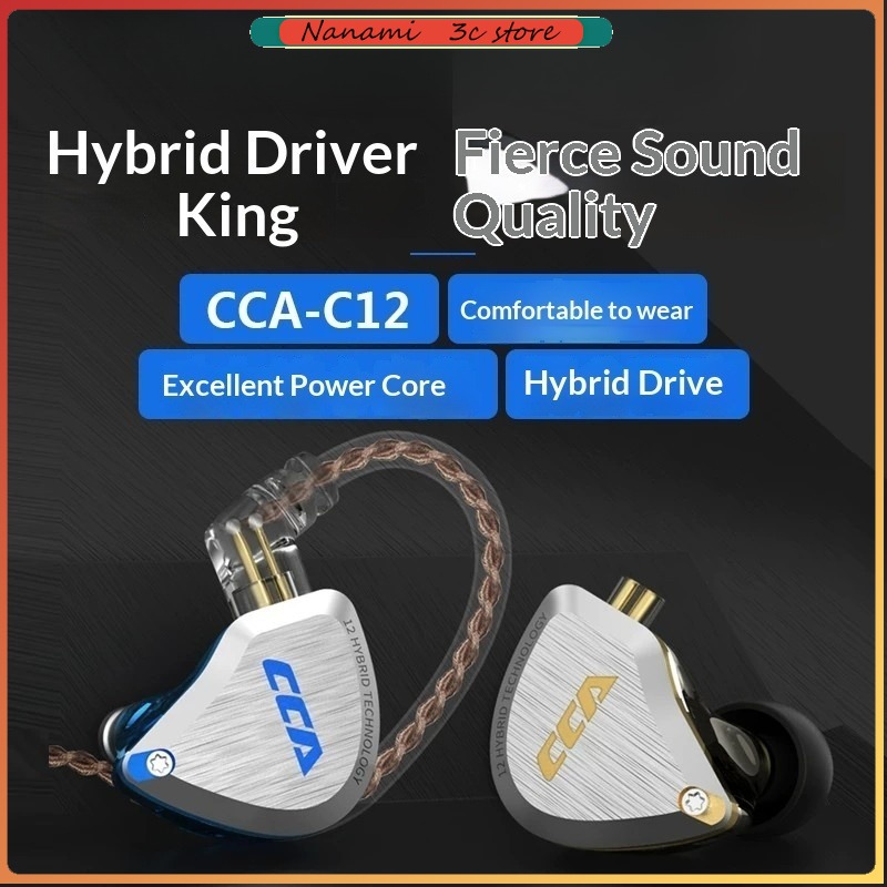 Audiophile Headphone Wired - Auriculares CCA C12 Hi-Fi de Grado