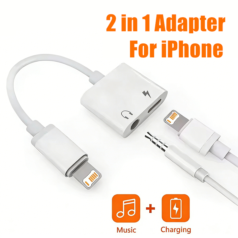 Earphone Splitter Jack - Adaptador de Audio y Carga 2