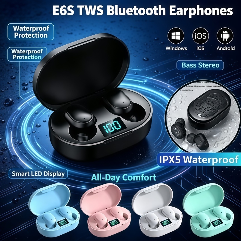 Auriculares Bluetooth TWS E6S  - Bluetooth Headset On Ear reseña y precio
