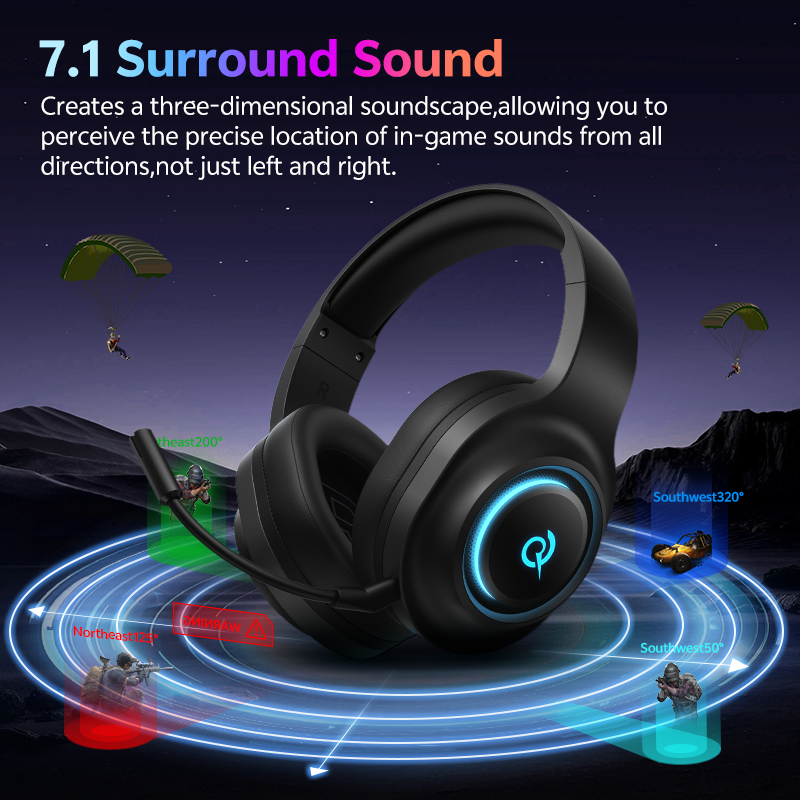 Auriculares para Juegos QCY He - Gaming Headset Rgb reseña y precio