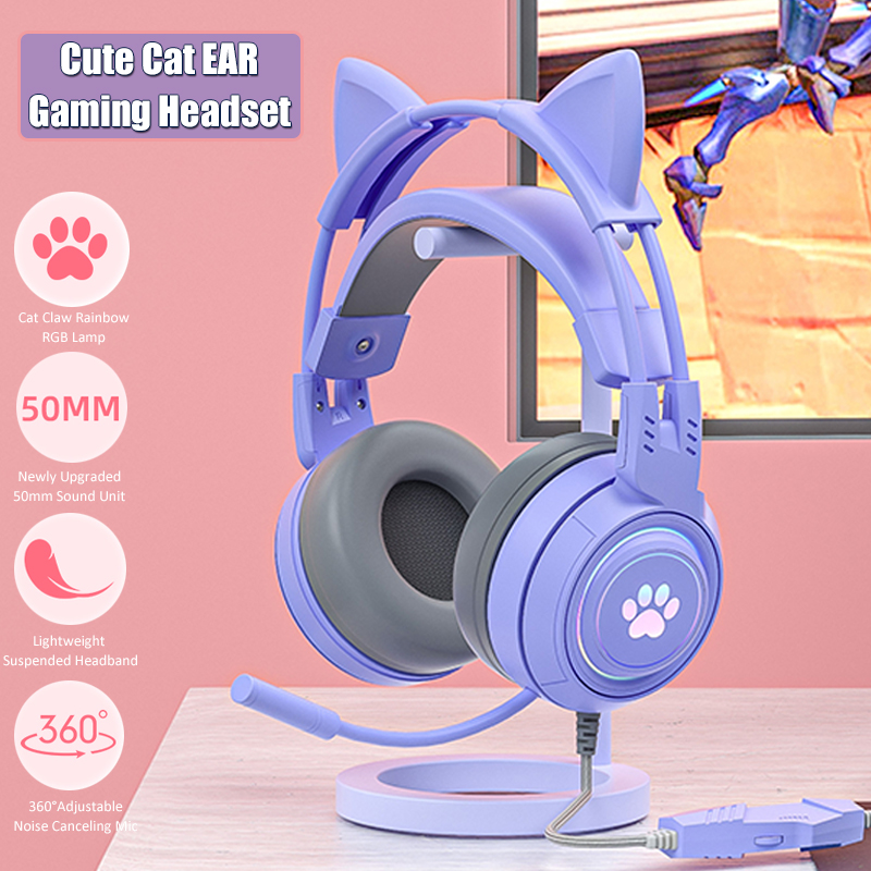 Auriculares con orejas de gato - Gaming Headset Rgb reseña y precio